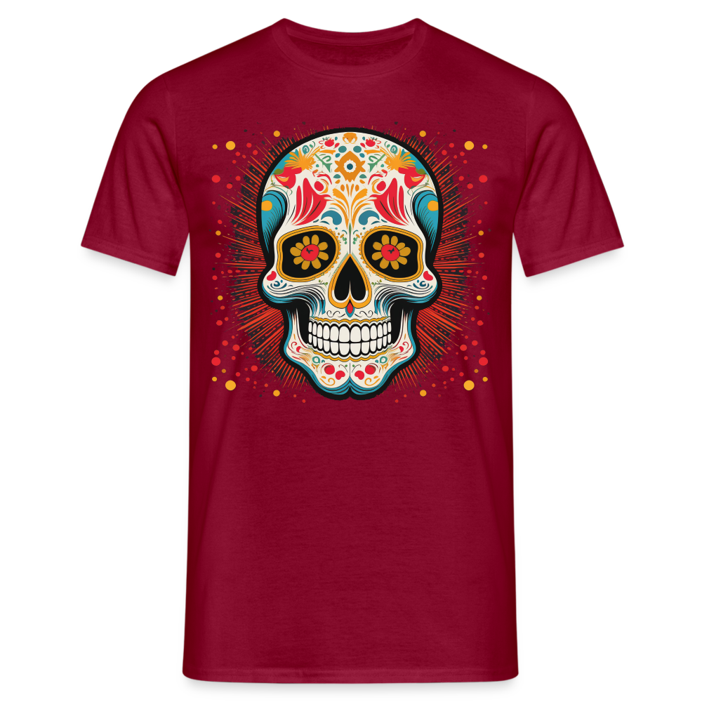 T-Shirt Mexico "Craneo Dos" - Ziegelrot