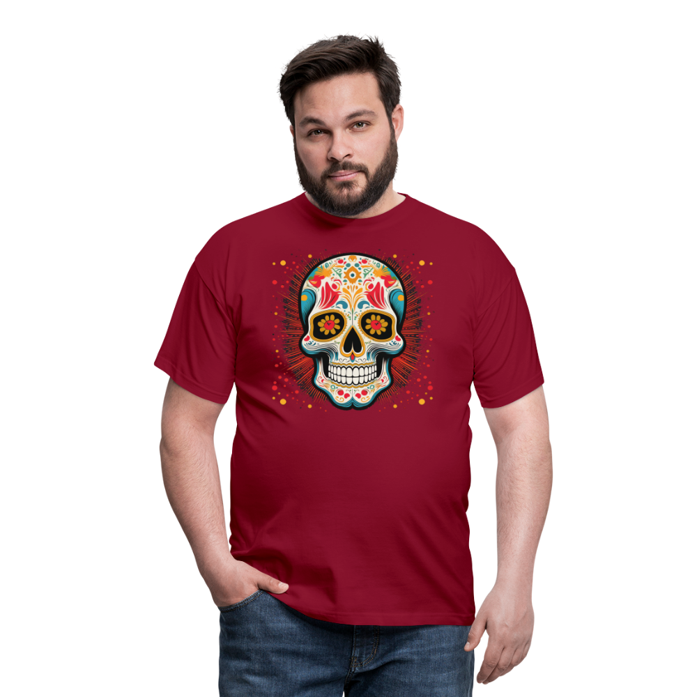 T-Shirt Mexico "Craneo Dos" - Ziegelrot