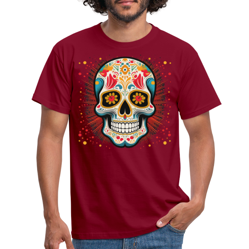 T-Shirt Mexico "Craneo Dos" - Ziegelrot