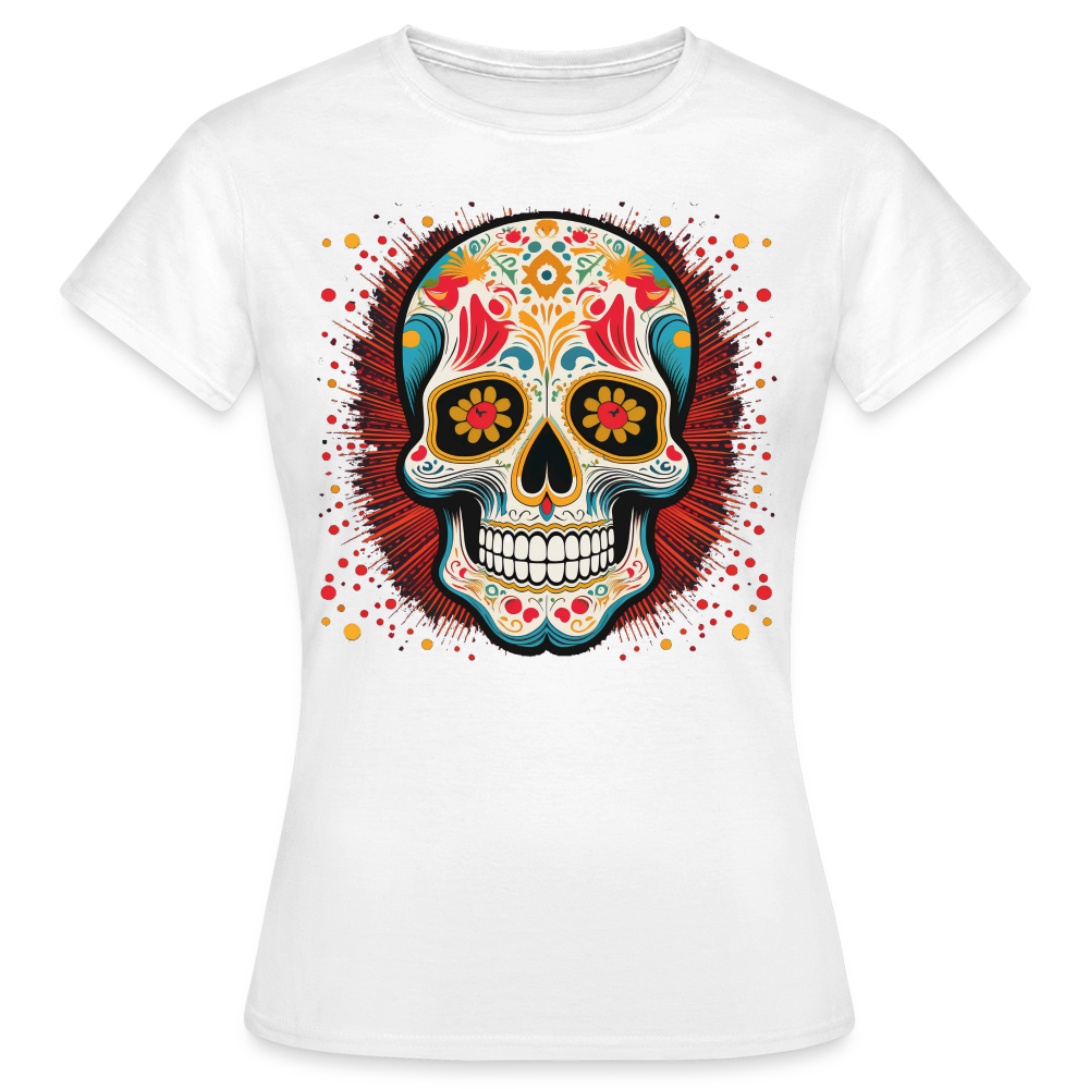 T-Shirt Ladies Mexico "Craneo Dos" - Weiß