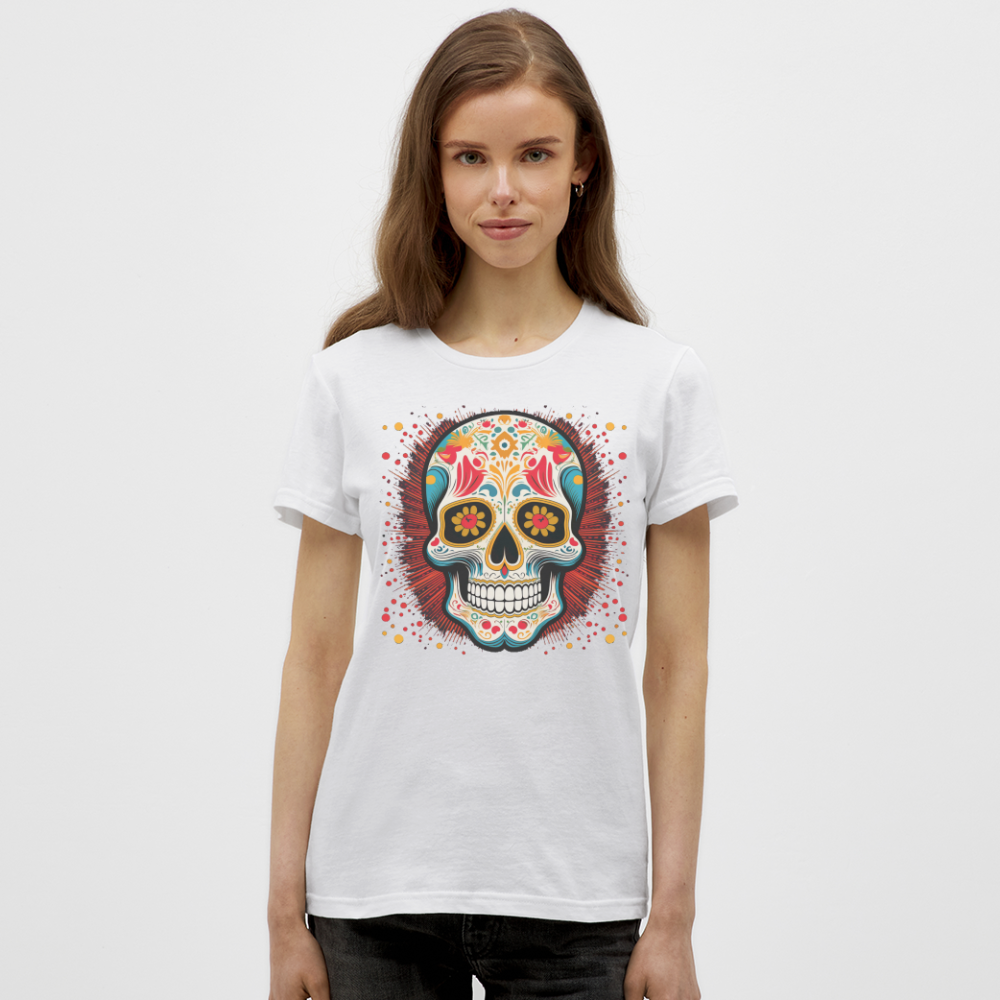 T-Shirt Ladies Mexico "Craneo Dos" - Weiß