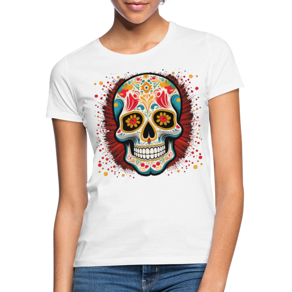T-Shirt Ladies Mexico "Craneo Dos" - Weiß