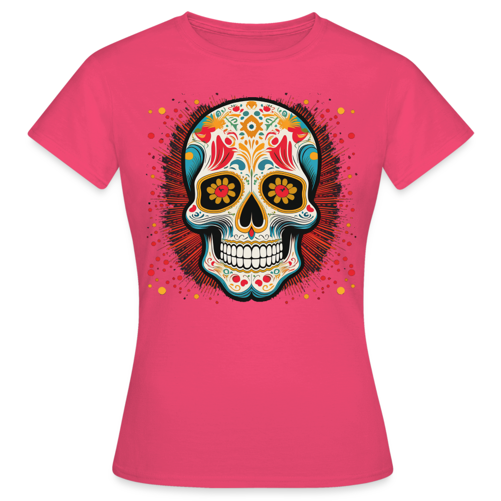 T-Shirt Ladies Mexico "Craneo Dos" - Azalea