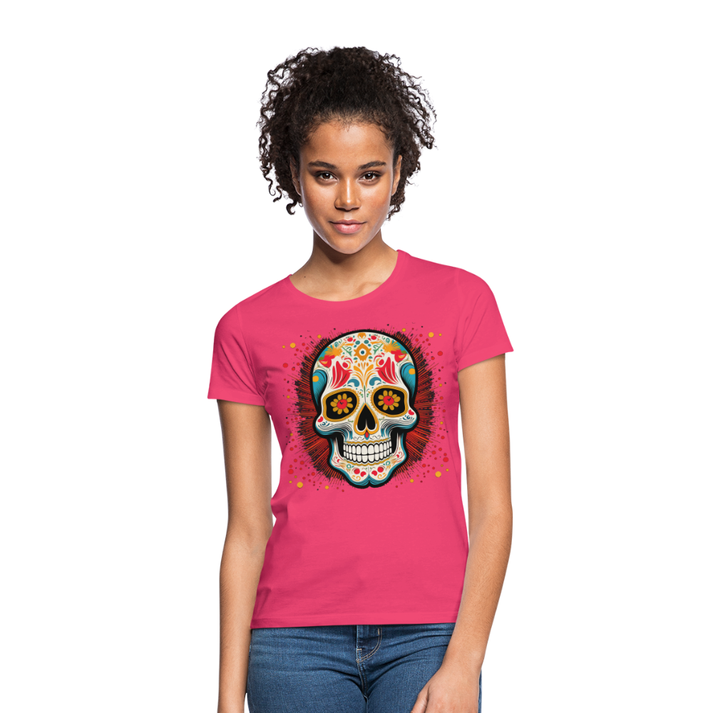 T-Shirt Ladies Mexico "Craneo Dos" - Azalea