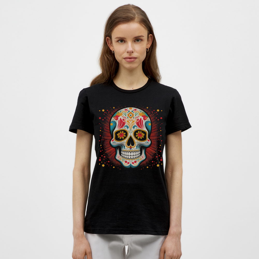 T-Shirt Ladies Mexico "Craneo Dos" - Schwarz