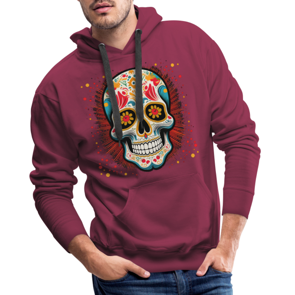 Hoodie Mexico "Craneo Dos" - Bordeaux