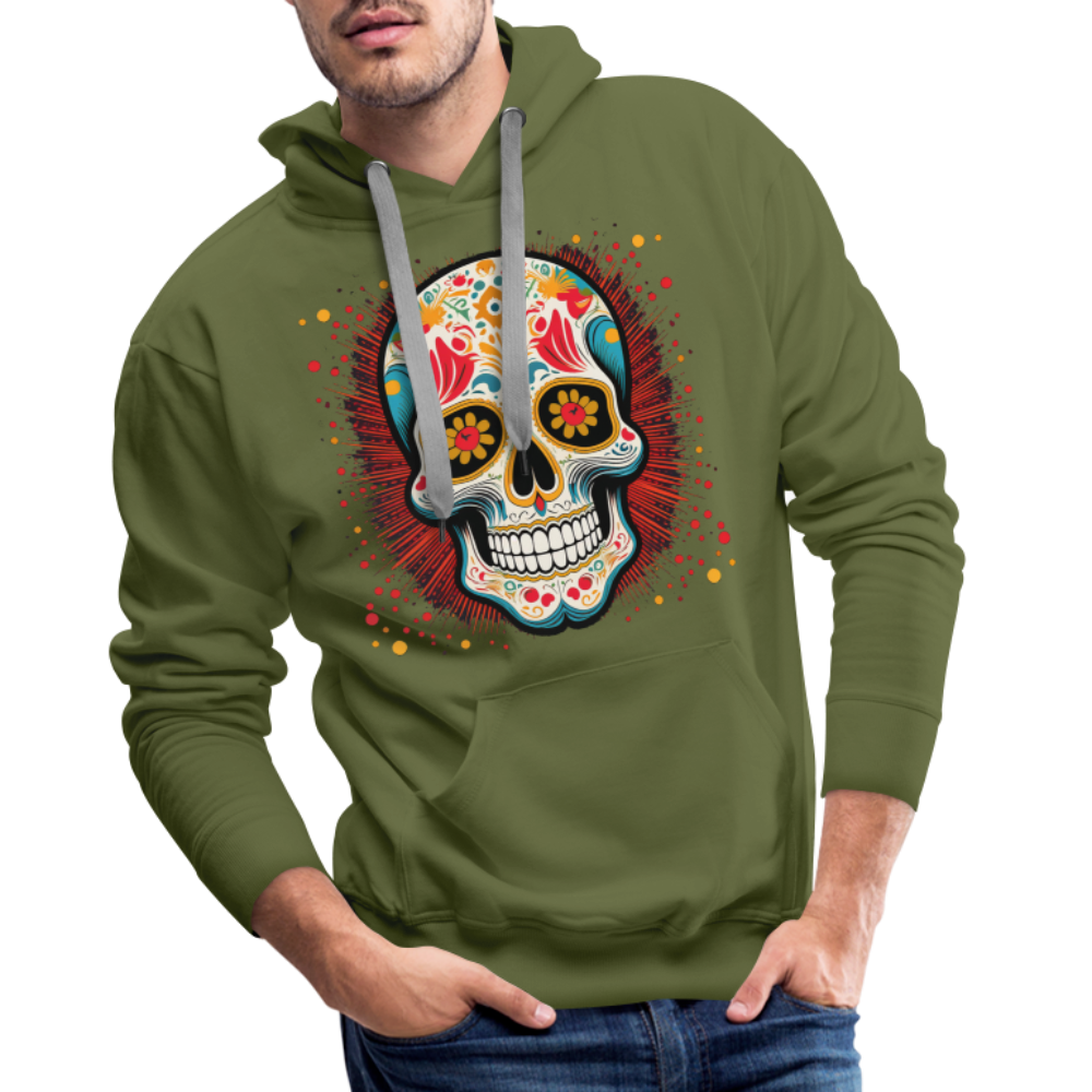 Hoodie Mexico "Craneo Dos" - Olivgrün