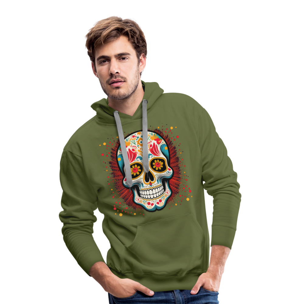 Hoodie Mexico "Craneo Dos" - Olivgrün