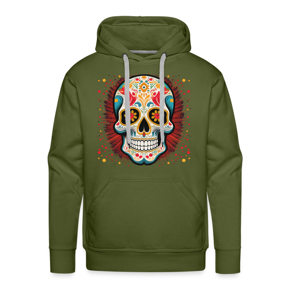 Hoodie Mexico "Craneo Dos" - Olivgrün