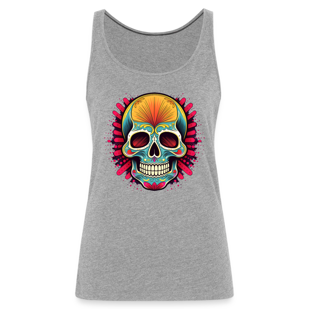 Tanktop Ladies Mexico "Mascarilla Craneo" - Grau meliert