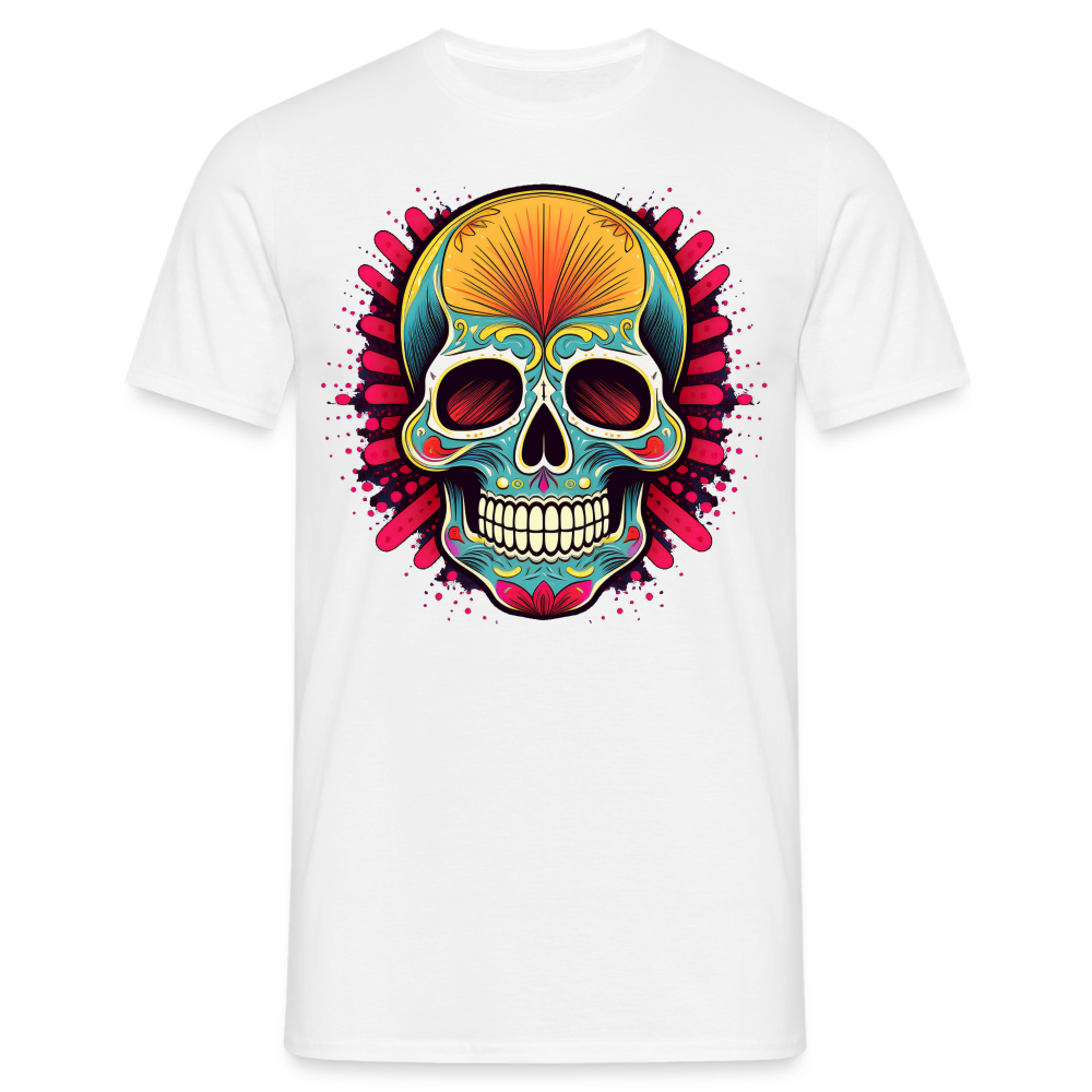 T-Shirt Mexico "Mascarilla Craneo" - Weiß