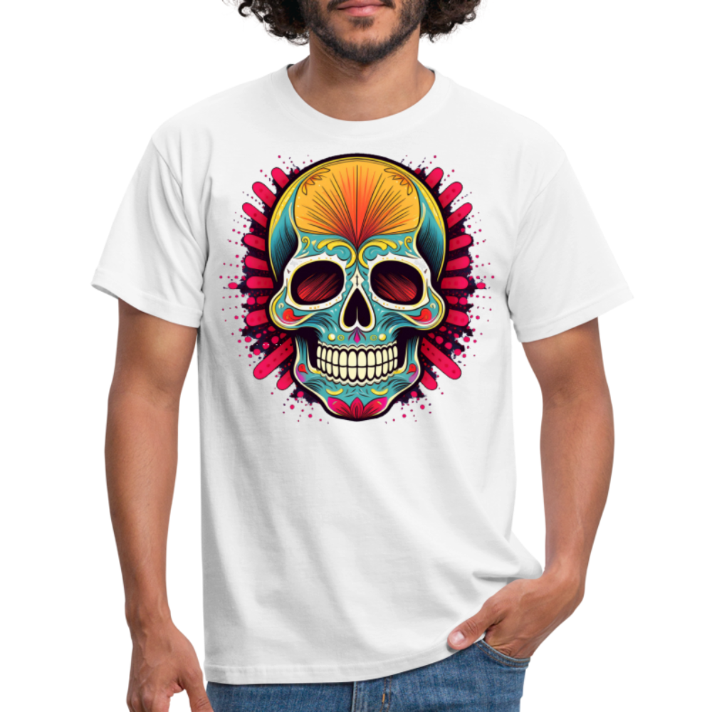 T-Shirt Mexico "Mascarilla Craneo" - Weiß