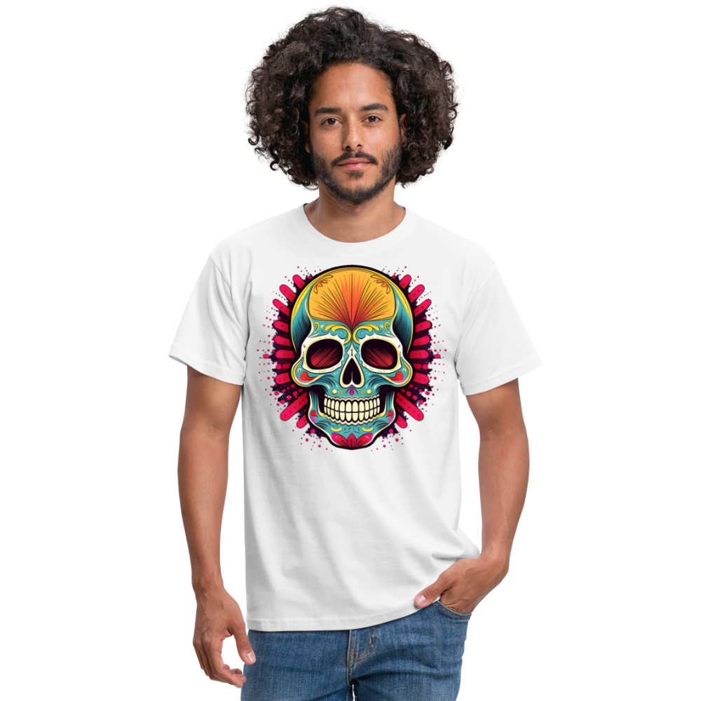 T-Shirt Mexico "Mascarilla Craneo" - Weiß