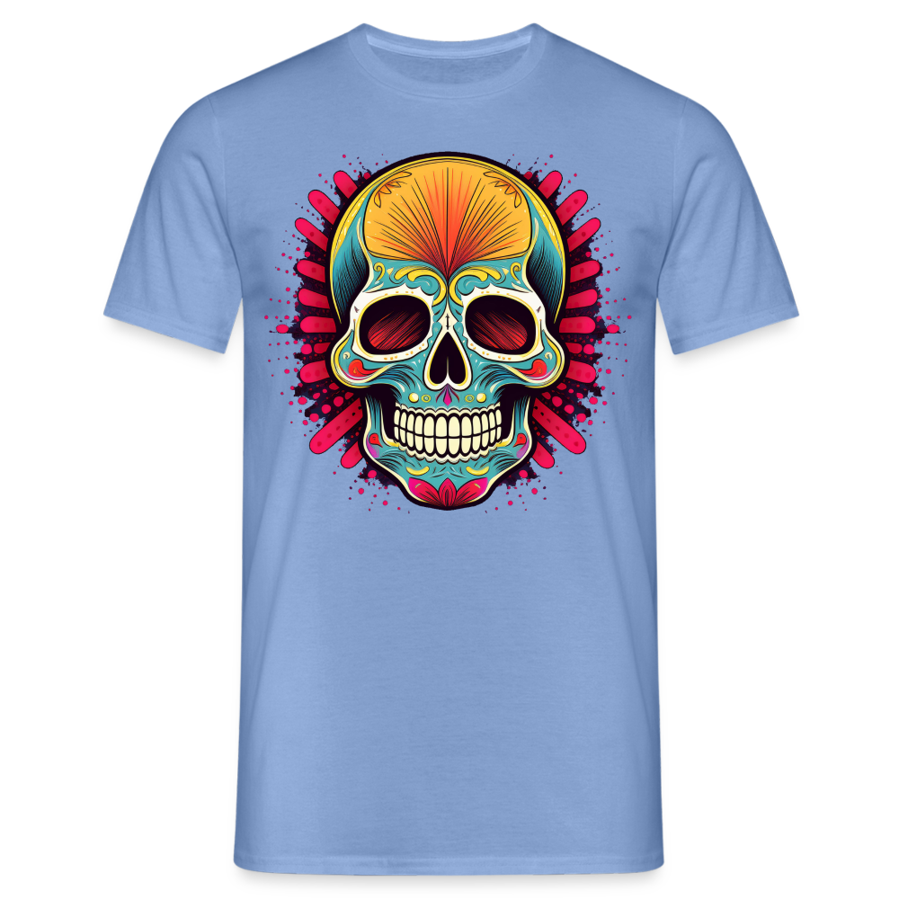 T-Shirt Mexico "Mascarilla Craneo" - carolina blue