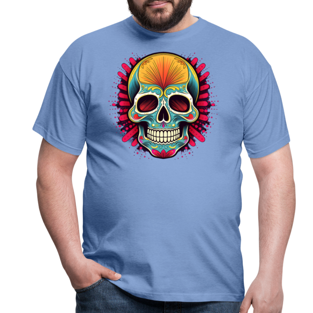 T-Shirt Mexico "Mascarilla Craneo" - carolina blue