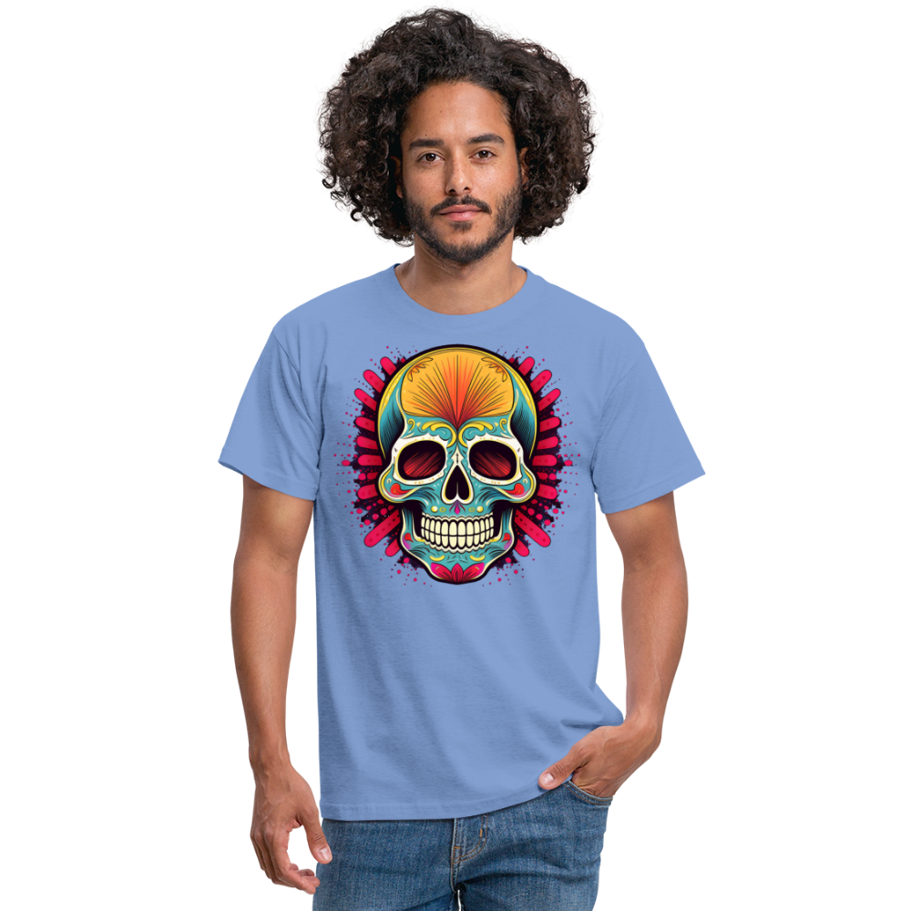 T-Shirt Mexico "Mascarilla Craneo" - carolina blue