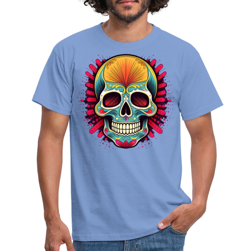 T-Shirt Mexico "Mascarilla Craneo" - carolina blue