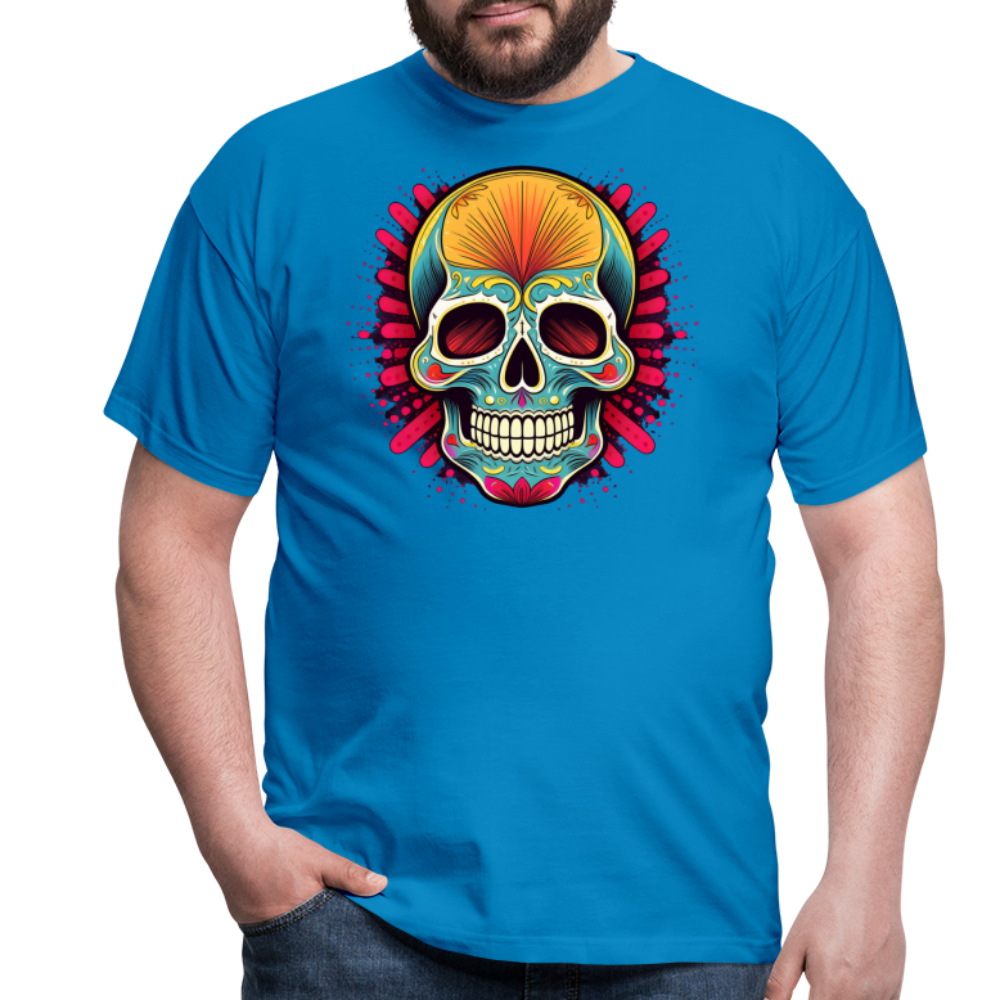 T-Shirt Mexico "Mascarilla Craneo" - Royalblau