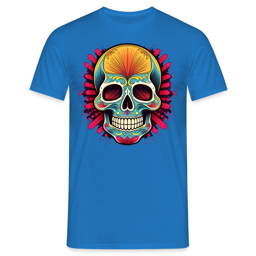 T-Shirt Mexico "Mascarilla Craneo" - Royalblau