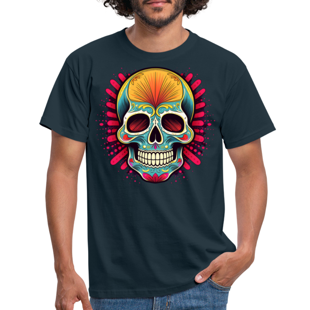 T-Shirt Mexico "Mascarilla Craneo" - Navy