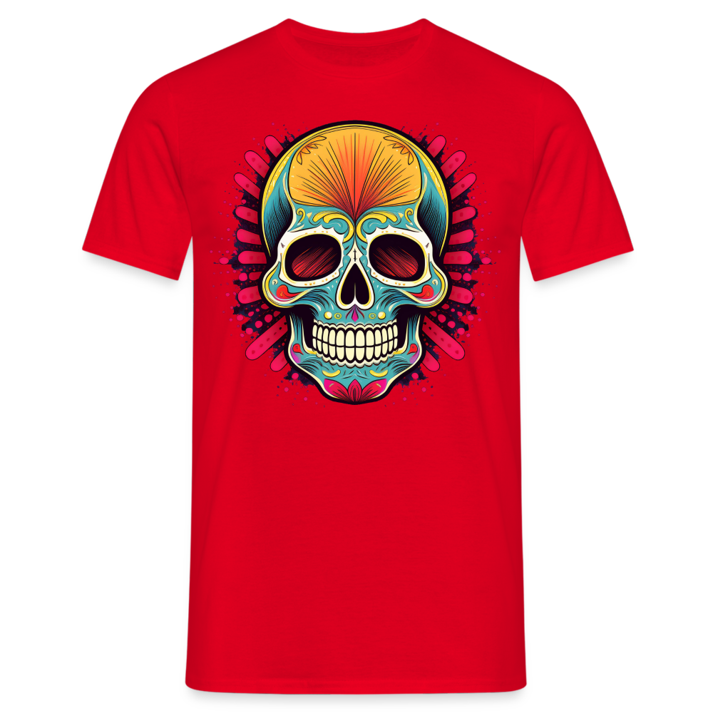 T-Shirt Mexico "Mascarilla Craneo" - Rot