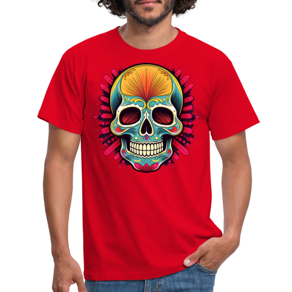 T-Shirt Mexico "Mascarilla Craneo" - Rot