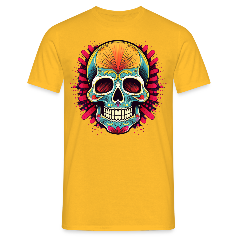 T-Shirt Mexico "Mascarilla Craneo" - Gelb