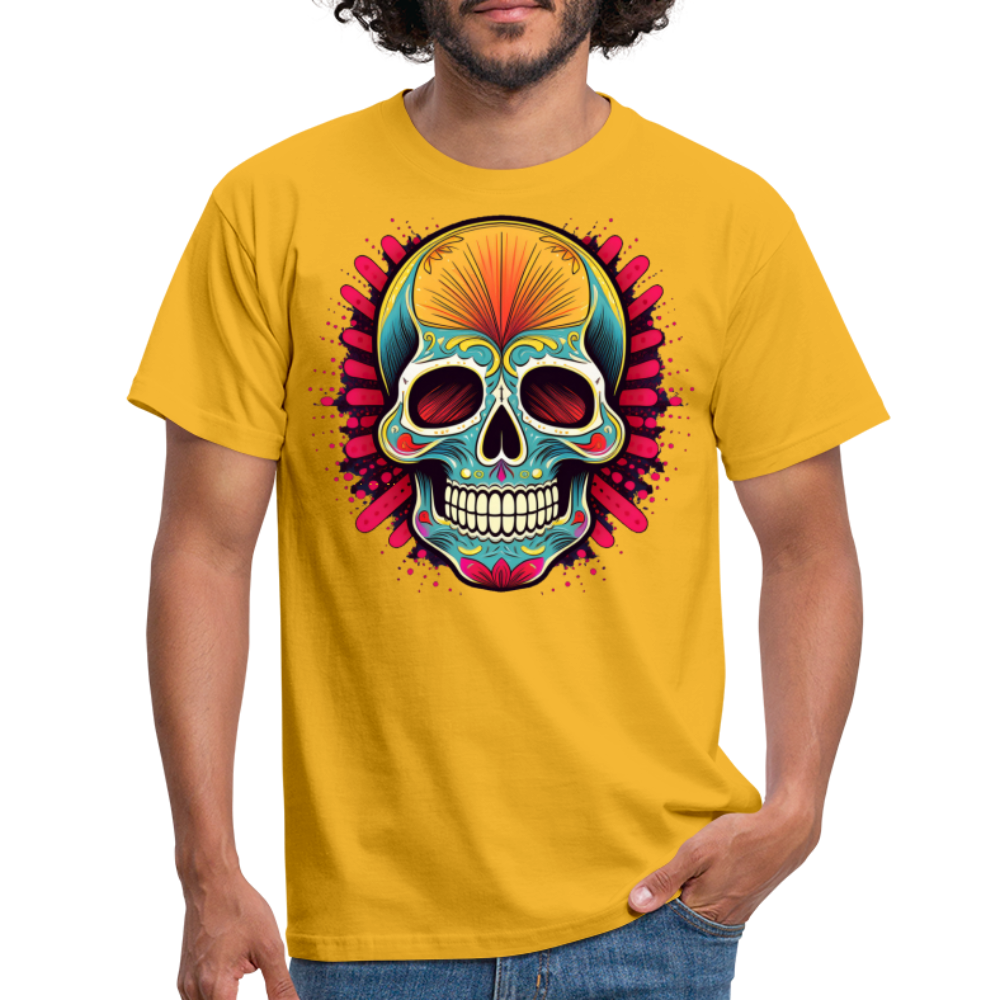 T-Shirt Mexico "Mascarilla Craneo" - Gelb