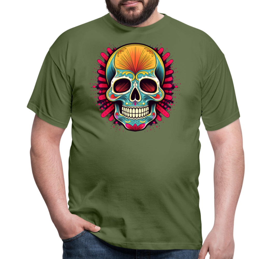 T-Shirt Mexico "Mascarilla Craneo" - Militärgrün