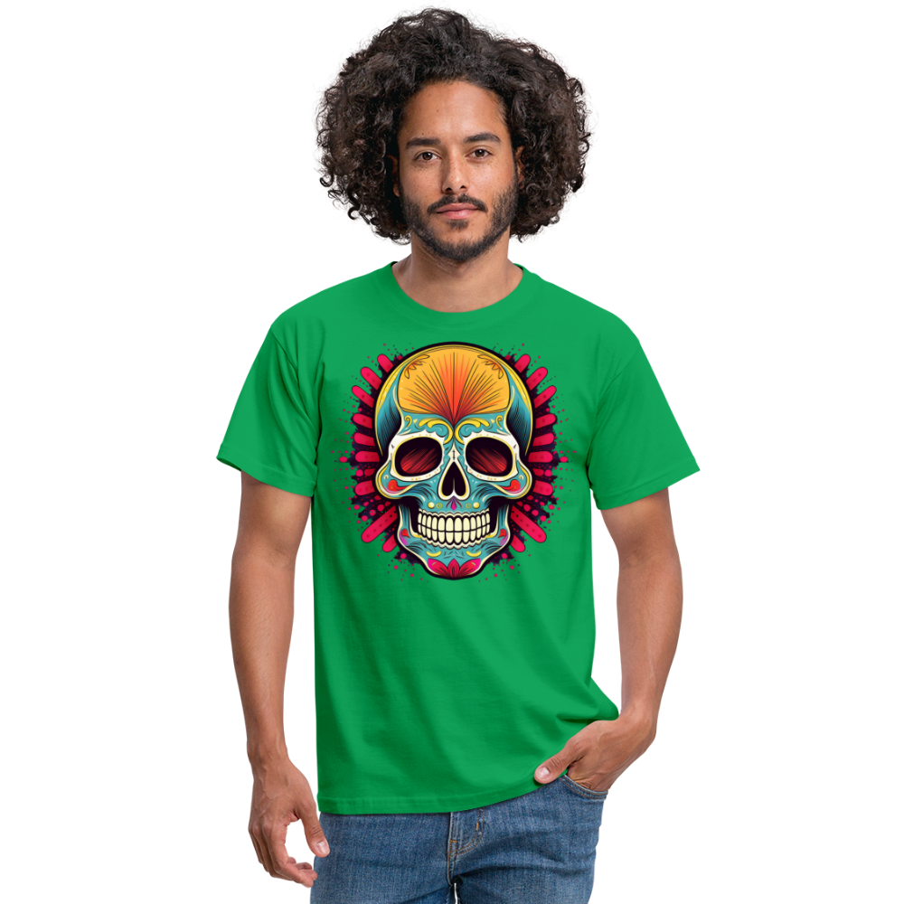 T-Shirt Mexico "Mascarilla Craneo" - Kelly Green