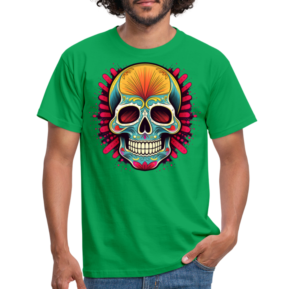 T-Shirt Mexico "Mascarilla Craneo" - Kelly Green