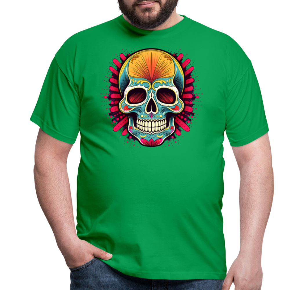 T-Shirt Mexico "Mascarilla Craneo" - Kelly Green