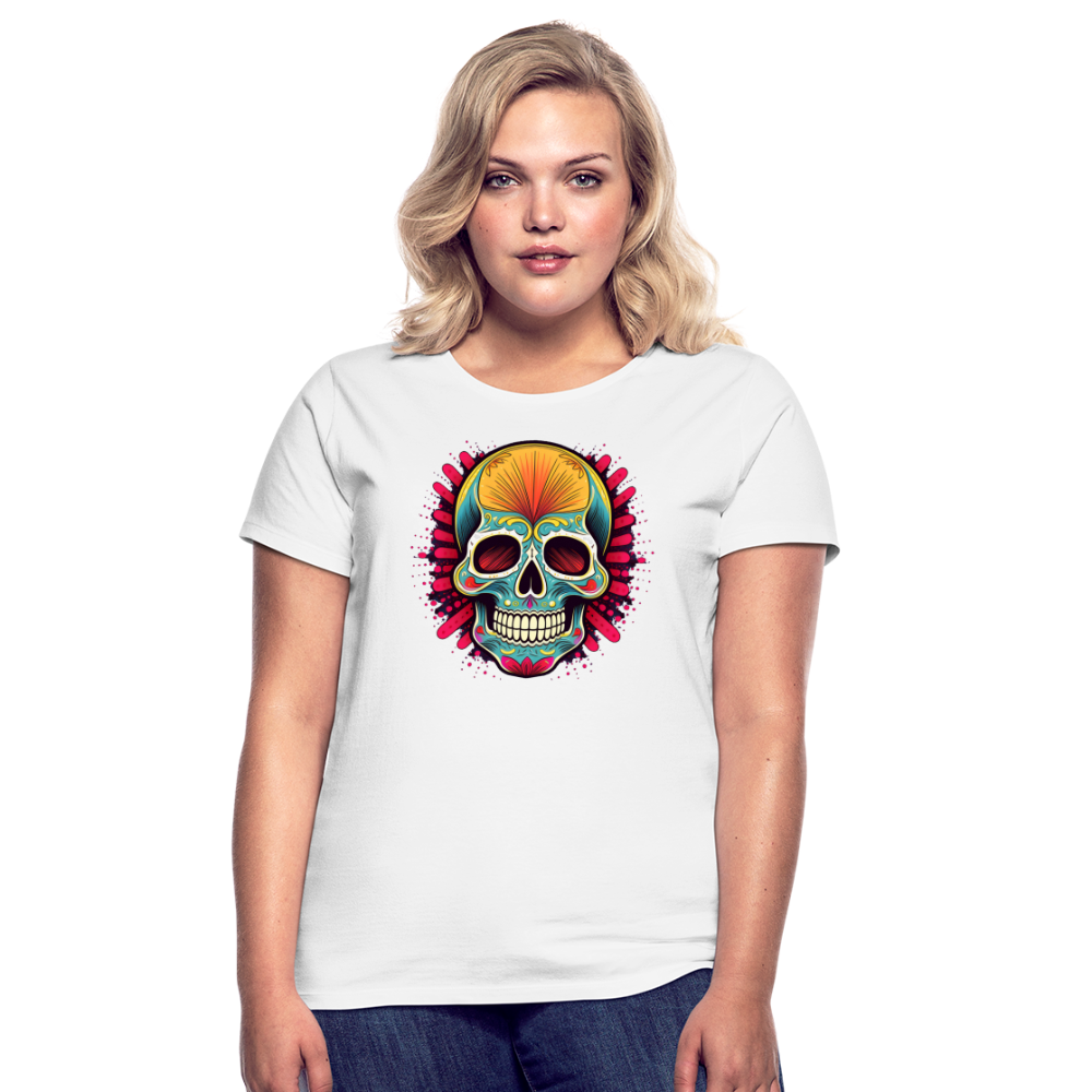 T-Shirt Ladies Mexico "Mascarilla Craneo" - Weiß