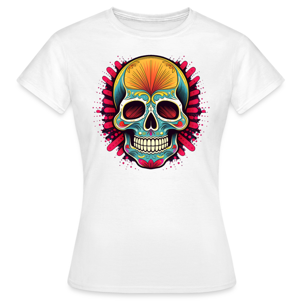 T-Shirt Ladies Mexico "Mascarilla Craneo" - Weiß