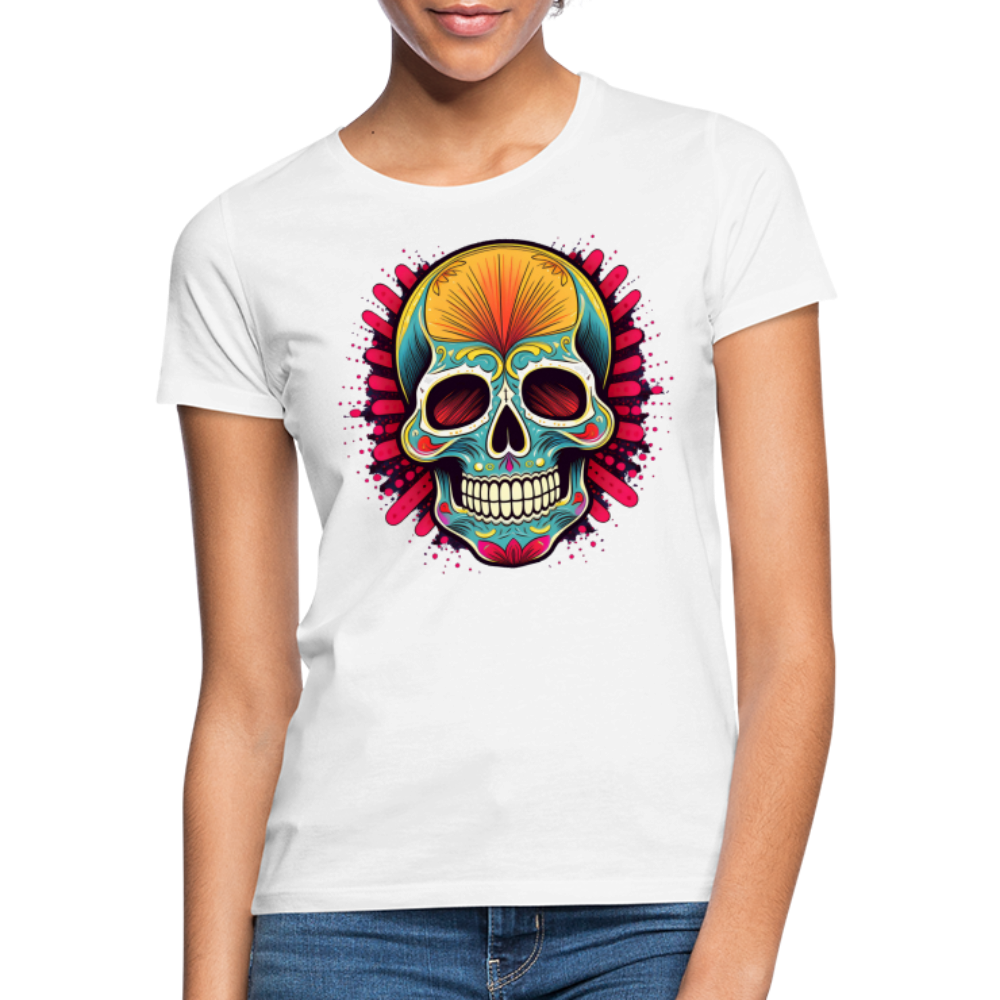 T-Shirt Ladies Mexico "Mascarilla Craneo" - Weiß