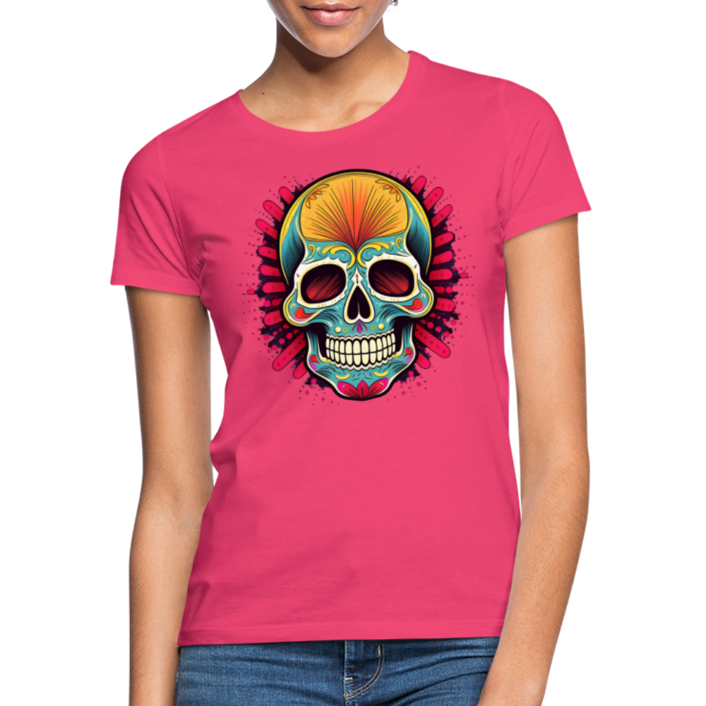 T-Shirt Ladies Mexico "Mascarilla Craneo" - Azalea