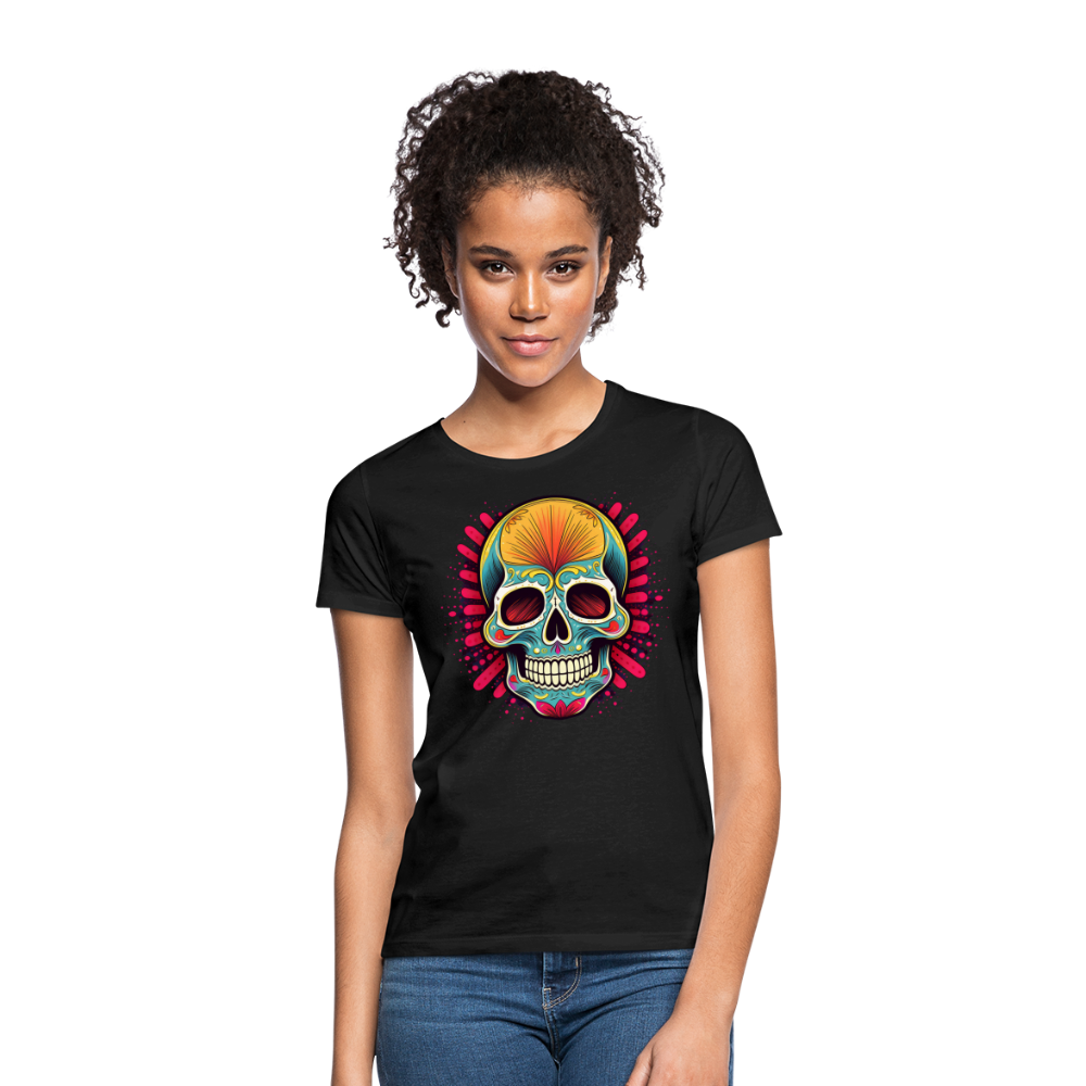 T-Shirt Ladies Mexico "Mascarilla Craneo" - Schwarz