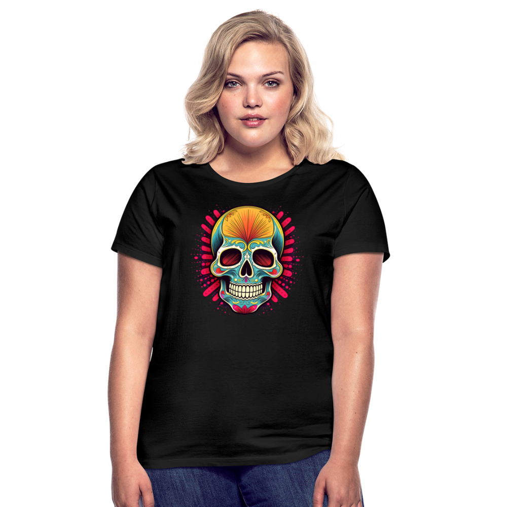 T-Shirt Ladies Mexico "Mascarilla Craneo" - Schwarz