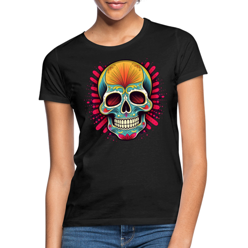 T-Shirt Ladies Mexico "Mascarilla Craneo" - Schwarz
