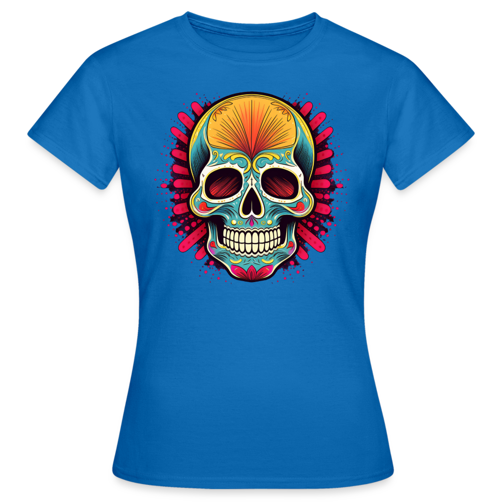 T-Shirt Ladies Mexico "Mascarilla Craneo" - Royalblau