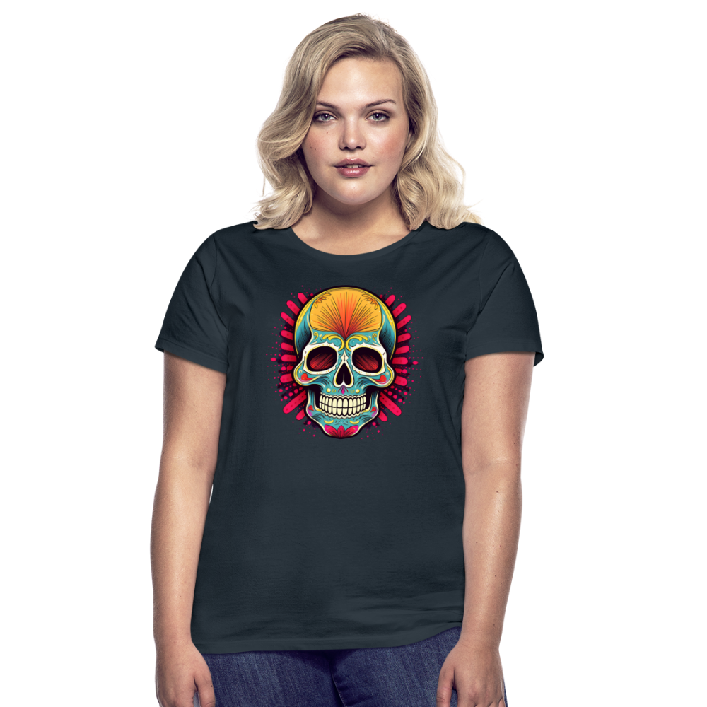 T-Shirt Ladies Mexico "Mascarilla Craneo" - Navy