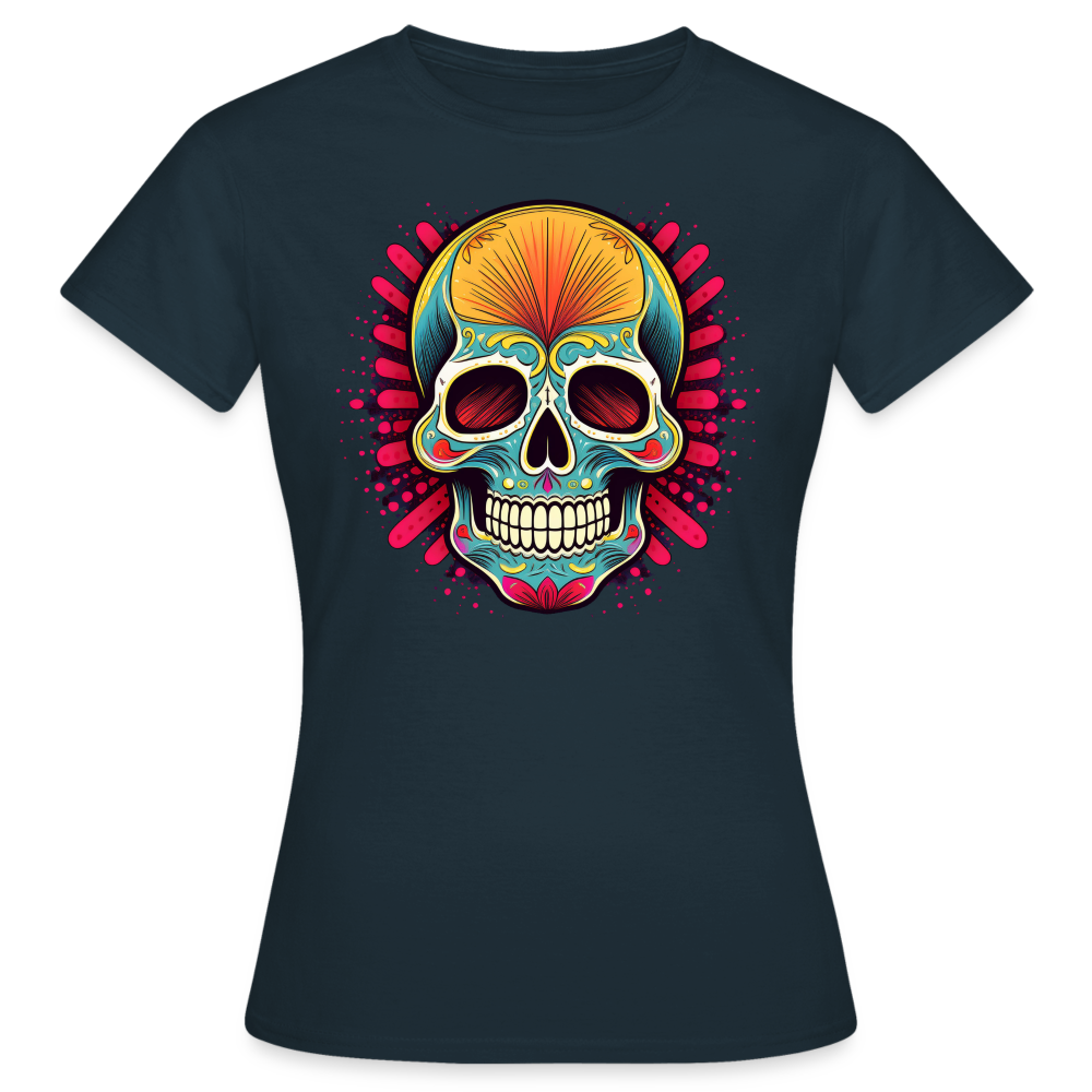 T-Shirt Ladies Mexico "Mascarilla Craneo" - Navy