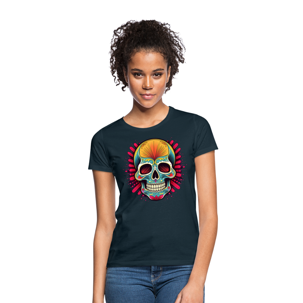 T-Shirt Ladies Mexico "Mascarilla Craneo" - Navy