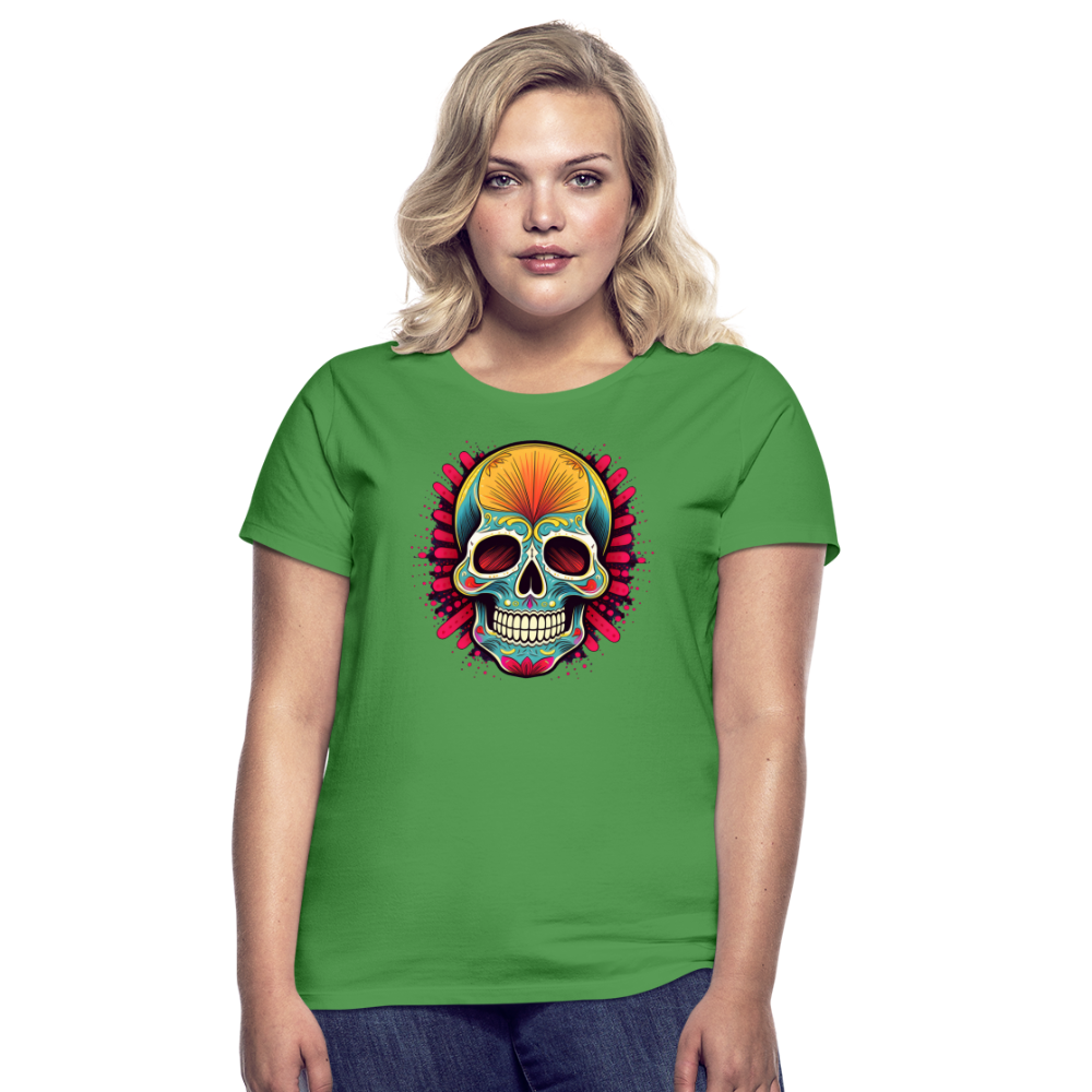T-Shirt Ladies Mexico "Mascarilla Craneo" - Kelly Green