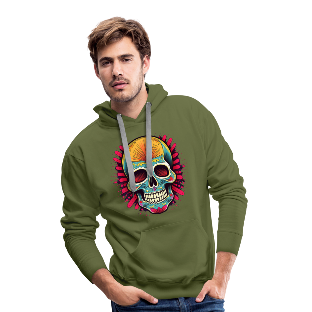 Hoodie Mexico "Mascarilla Craneo" - Olivgrün