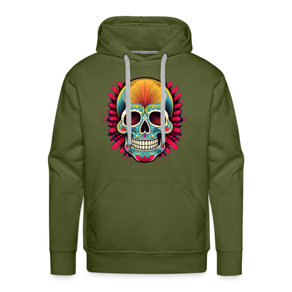 Hoodie Mexico "Mascarilla Craneo" - Olivgrün