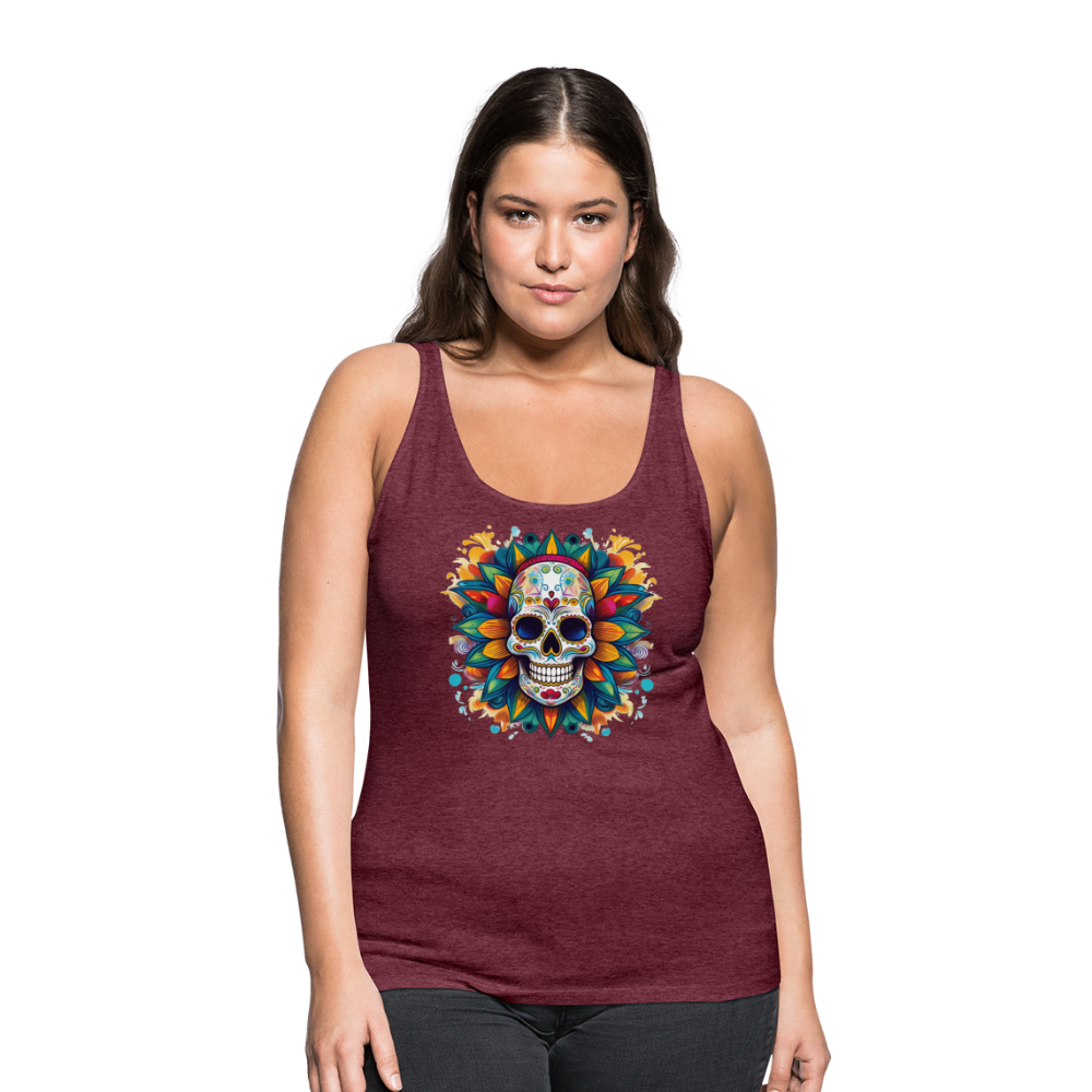 Tanktop Ladies Mexico "Mascarilla" - Bordeauxrot meliert