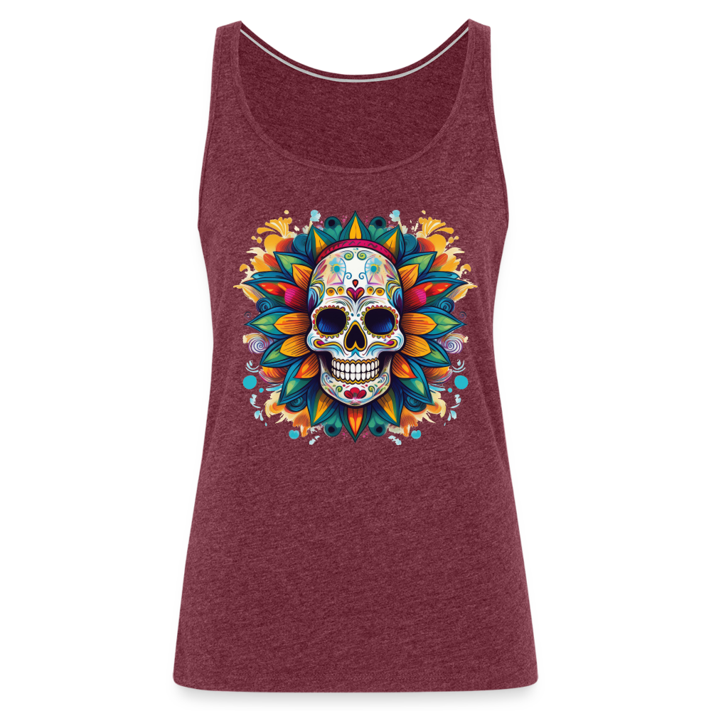 Tanktop Ladies Mexico "Mascarilla" - Bordeauxrot meliert