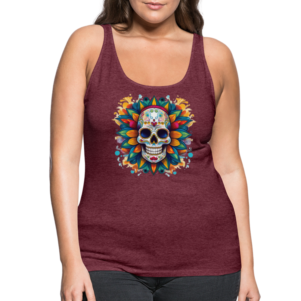Tanktop Ladies Mexico "Mascarilla" - Bordeauxrot meliert