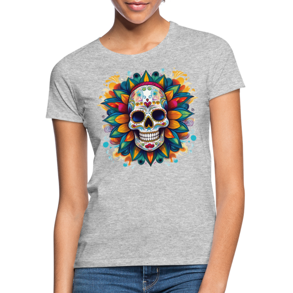T-Shirt Ladies Mexico "Mascarilla" - Grau meliert